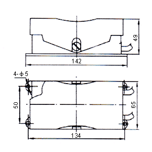 YDT1-18腳踏倒順開(kāi)關(guān),安裝尺寸